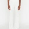 ZAPA PERLE - Flared Broek Van Getextureerde Stof | Wit -MORGAN Verkoop 4062264