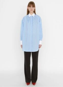 ZAPA REDRIC - Oversized, Gestreepte Blouse Van Katoenmix | Blauw -MORGAN Verkoop 4062460