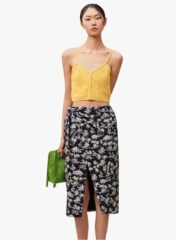 Maje MADENIA - Korte, Straight-fit Tanktop | Geel