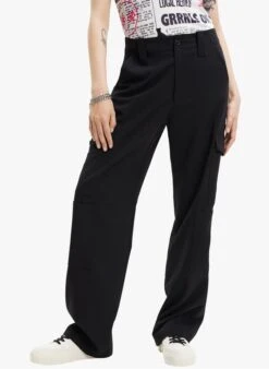 Desigual Soepelvallende Cargobroek | Zwart