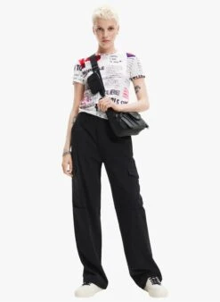 Desigual Soepelvallende Cargobroek | Zwart -MORGAN Verkoop 4067300