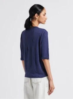 GERARD DAREL ANDREW - Linnen T-shirt Met Tuniekhals | Blauw 8 GERARD DAREL ANDREW - Linnen T-shirt Met Tuniekhals | Blauw -MORGAN Verkoop 4071958