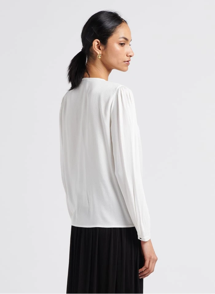 LE TEMPS DES CERISES TALA - Viscose Top Met Knoopsluiting | Wit 4 LE TEMPS DES CERISES TALA - Viscose Top Met Knoopsluiting | Wit - Afbeelding 2