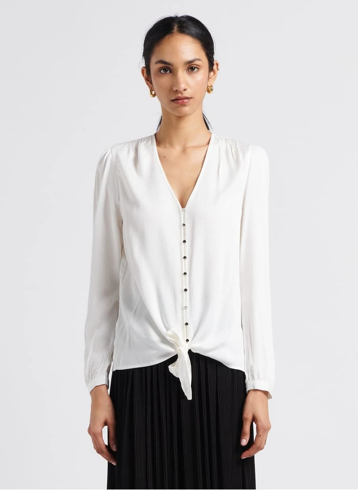 LE TEMPS DES CERISES TALA - Viscose Top Met Knoopsluiting | Wit 3 LE TEMPS DES CERISES TALA - Viscose Top Met Knoopsluiting | Wit