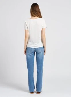 Vila VINOEL - T-shirt Met V-hals | Wit -MORGAN Verkoop 4072605