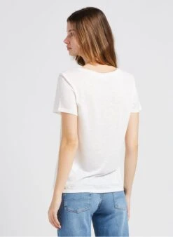 Vila VINOEL - T-shirt Met V-hals | Wit -MORGAN Verkoop 4072607