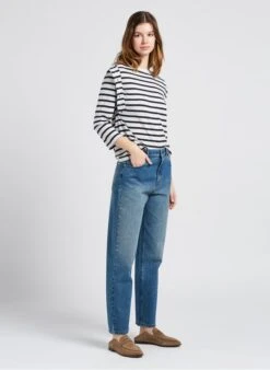 Ikks Gestreept T-shirt Met Ronde Hals | Wit 12 Ikks Gestreept T-shirt Met Ronde Hals | Wit -MORGAN Verkoop 4072633