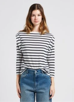 Ikks Gestreept T-shirt Met Ronde Hals | Wit