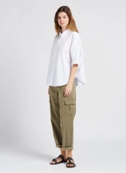 GERARD DAREL NARA - Oversized, Katoenen Blouse Met Klassieke Kraag | Wit -MORGAN Verkoop 4072907