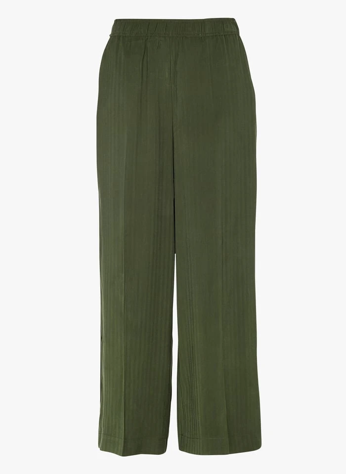 Object ERI - Wijde, Gestreepte Broek | Groen 5 Object ERI - Wijde, Gestreepte Broek | Groen - Afbeelding 3