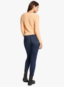 MORGAN MFRIFRI - Top Met V-hals En Lange Mouw | Oranje -MORGAN Verkoop 4076376