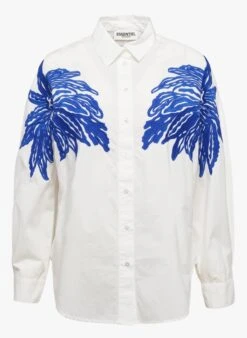 ESSENTIEL ANTWERP DOLLY - Katoenen Blouse Met Klassieke Kraag En Borduursel | Wit 9 ESSENTIEL ANTWERP DOLLY - Katoenen Blouse Met Klassieke Kraag En Borduursel | Wit -MORGAN Verkoop 4083607