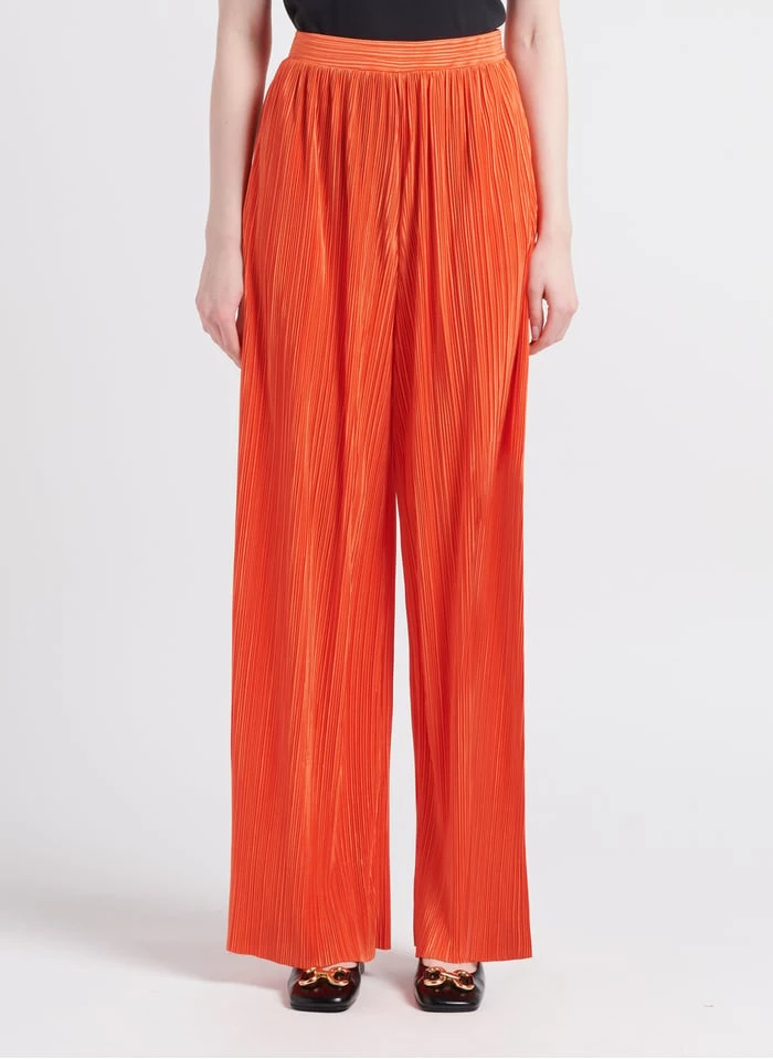 MAX & Co. TURCHINO - Wijde Broek Met Plooien | Oranje 3 MAX & Co. TURCHINO - Wijde Broek Met Plooien | Oranje