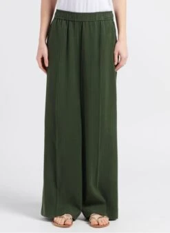 Nieuwe uitgaven 11 Object ERI - Wijde, Gestreepte Broek | Groen