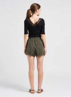 YAS Slim-fit Top Van Viscose | Zwart -MORGAN Verkoop 4087186