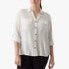 Vero Moda Curve BUMPY - Regular-fit Blouse Van Viscose | Wit -MORGAN Verkoop 4087815