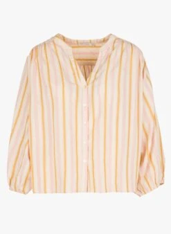SEE U SOON Wijde Blouse Met Strepen | Beige 7 SEE U SOON Wijde Blouse Met Strepen | Beige -MORGAN Verkoop 4089992