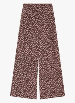 Vanessa Bruno ACIANO - Wijde, Katoenen Broek Met Print | Bruin -MORGAN Verkoop 4090387