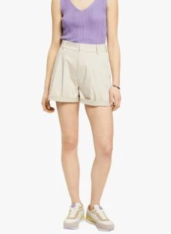 ESPRIT Verwassen Short Met Satijnglans | Beige