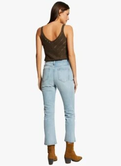 MORGAN PEGASE3 - Jeans Van Stretchkatoen Met Verwassen Effect En Wijde Pijpen | Jeans Stone -MORGAN Verkoop 4091869