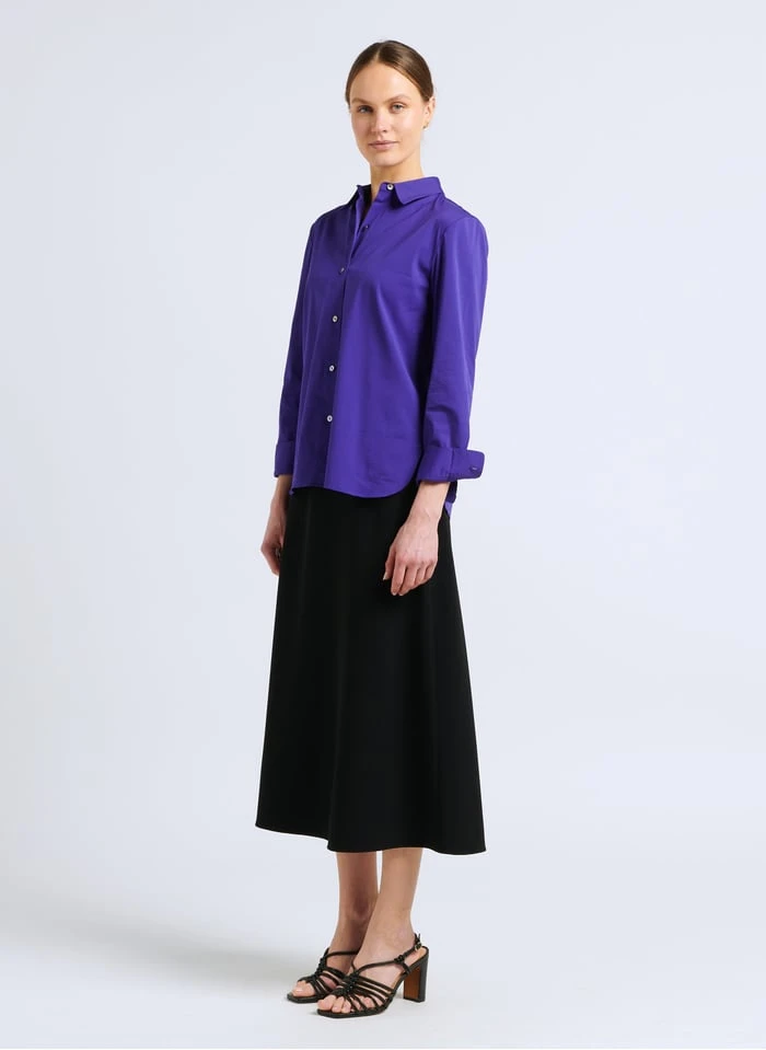 THEORY Blouse Van Katoenmix Met Klassieke Kraag | Blauw 8 THEORY Blouse Van Katoenmix Met Klassieke Kraag | Blauw - Afbeelding 6