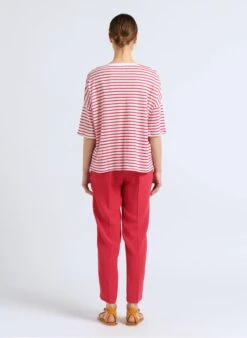 JEMY - Rechte Bandplooibroek | Rood -MORGAN Verkoop 4092235