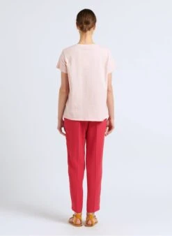 JEMY - Rechte Bandplooibroek | Rood -MORGAN Verkoop 4092249