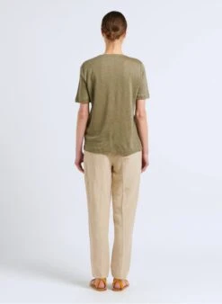 GERARD DAREL AGNES - Linnen T-shirt Met Ronde Hals | Groen 13 GERARD DAREL AGNES - Linnen T-shirt Met Ronde Hals | Groen -MORGAN Verkoop 4092307