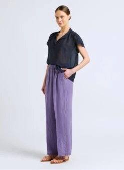 Wijde, Zijden Broek | Violet -MORGAN Verkoop 4092396