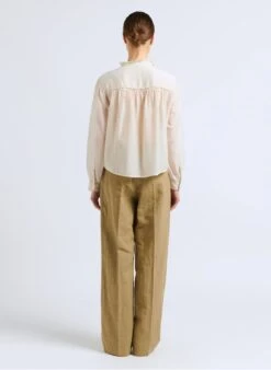 Blouse Van Katoen En Zijde Met Volants | Wit -MORGAN Verkoop 4092443