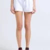 Lacoste Short Met Hoge Taille Katoenblend | Wit -MORGAN Verkoop 4092506