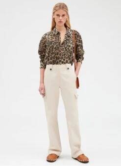 CLAUDIE PIERLOT CALISSELEO - Katoenen Blouse Met Klassieke Kraag En Print | Veelkleurig -MORGAN Verkoop 4096247