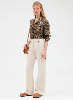 CLAUDIE PIERLOT CALISSELEO - Katoenen Blouse Met Klassieke Kraag En Print | Veelkleurig -MORGAN Verkoop 4096248