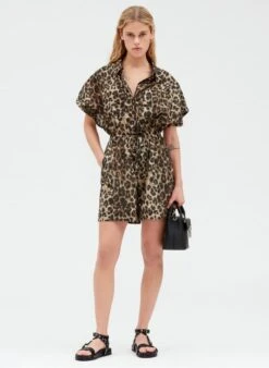 CLAUDIE PIERLOT JOANLEO - Katoenen Playsuit Met Klassieke Kraag | Veelkleurig -MORGAN Verkoop 4096255