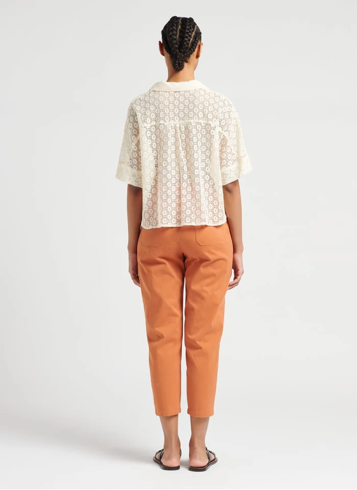 SEE U SOON Katoenen Carrotbroek Met Ceintuur | Oranje 8 SEE U SOON Katoenen Carrotbroek Met Ceintuur | Oranje - Afbeelding 6