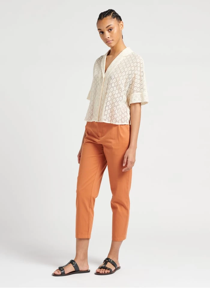 SEE U SOON Katoenen Carrotbroek Met Ceintuur | Oranje 7 SEE U SOON Katoenen Carrotbroek Met Ceintuur | Oranje - Afbeelding 5