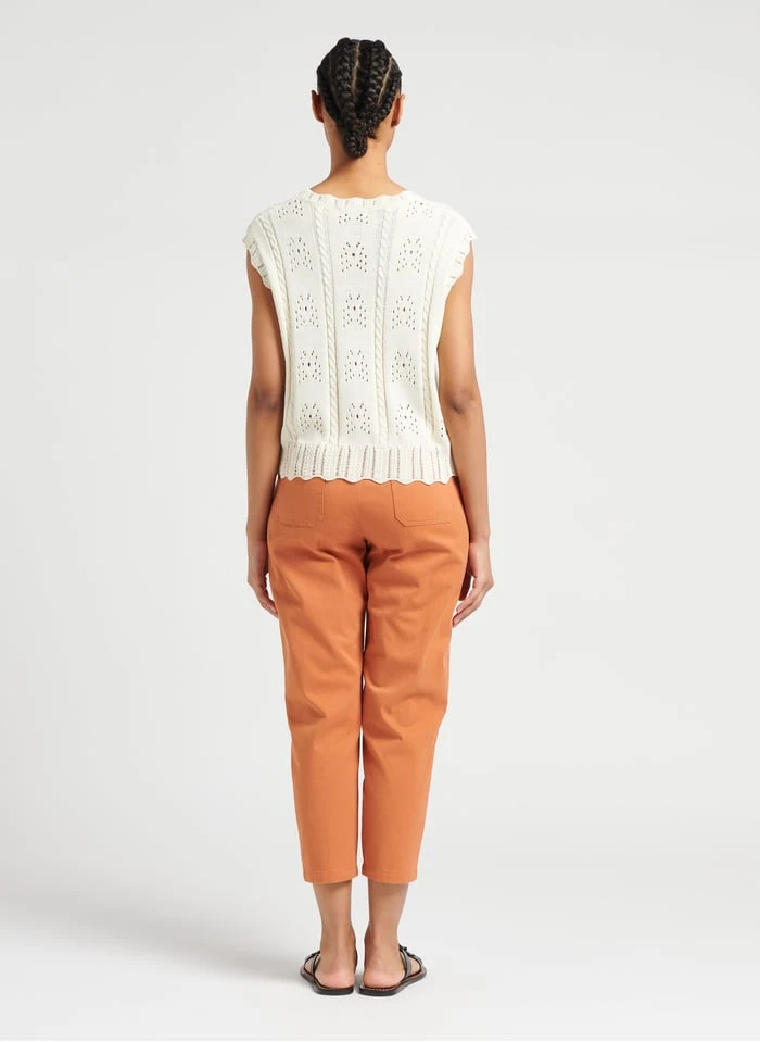 SEE U SOON Katoenen Carrotbroek Met Ceintuur | Oranje 10 SEE U SOON Katoenen Carrotbroek Met Ceintuur | Oranje - Afbeelding 8