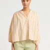 SEE U SOON Wijde Blouse Met Strepen | Beige -MORGAN Verkoop 4098482