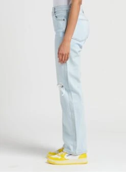 RE/DONE 90S HIGH RISE - Rechte, Katoenen Jeans Met Hoge Taille En Verwassen Effect | Jeans Verschoten -MORGAN Verkoop 4098511