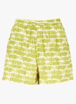 Katoenen Short Met Print | Groen -MORGAN Verkoop 4099014