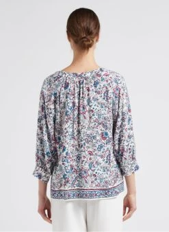 GERARD DAREL CLOVIS - Soepelvallende Blouse Van Viscose Met Print | Wit -MORGAN Verkoop 4099599