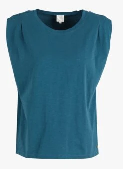 DES PETITS HAUTS ZAEBA - Katoenen Top Met Ronde Hals | Blauw -MORGAN Verkoop 4100079