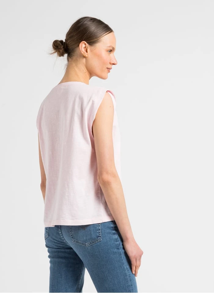 DES PETITS HAUTS ZAEBA - Katoenen Top Met Ronde Hals | Beige 4 DES PETITS HAUTS ZAEBA - Katoenen Top Met Ronde Hals | Beige - Afbeelding 2