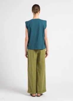 DES PETITS HAUTS ZAEBA - Katoenen Top Met Ronde Hals | Blauw -MORGAN Verkoop 4101769