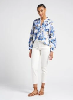 Marc O'Polo Cropped Jeans Katoenblend | Wit 22 Marc O'Polo Cropped Jeans Katoenblend | Wit -MORGAN Verkoop 4102871