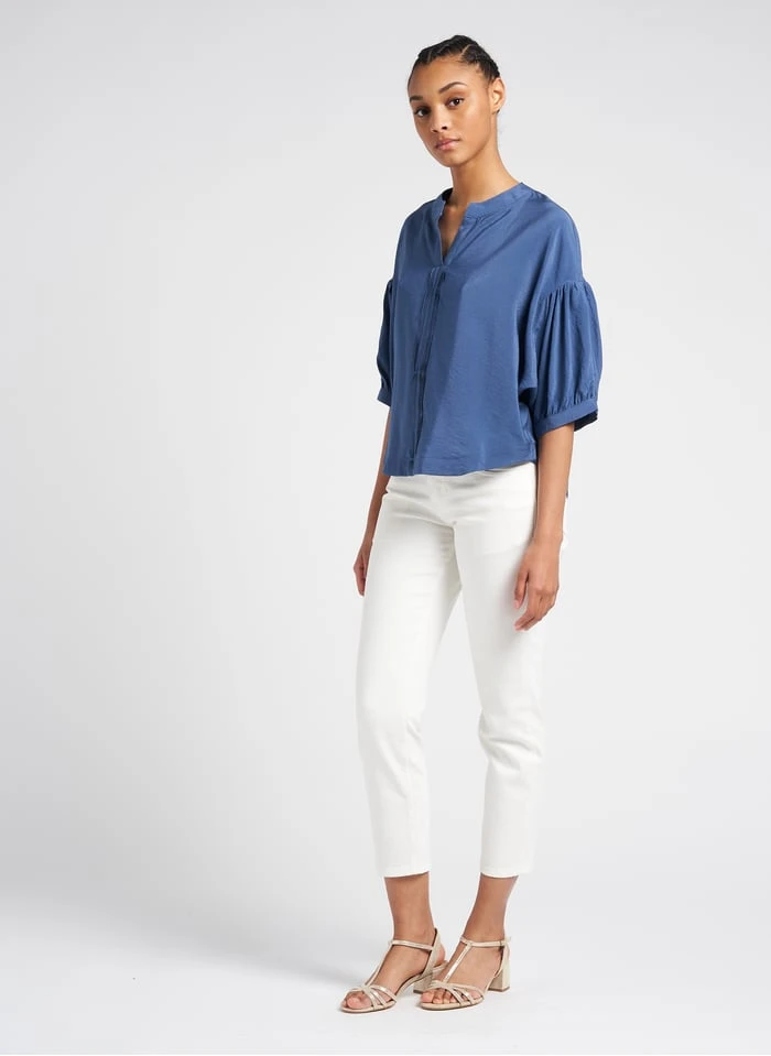 Marc O'Polo Cropped Jeans Katoenblend | Wit 17 Marc O'Polo Cropped Jeans Katoenblend | Wit - Afbeelding 15