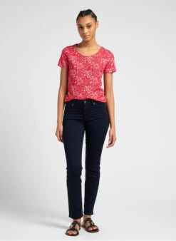 7 For All Mankind ROXANNE MAJESTY - Slim-fit Jeans Met Halfhoge Taille Katoenblend | Blauw -MORGAN Verkoop 4103005
