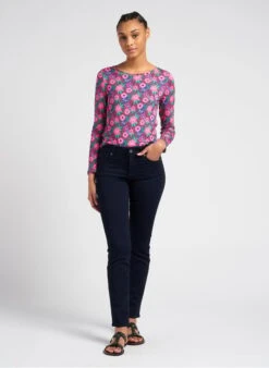 7 For All Mankind ROXANNE MAJESTY - Slim-fit Jeans Met Halfhoge Taille Katoenblend | Blauw -MORGAN Verkoop 4103009