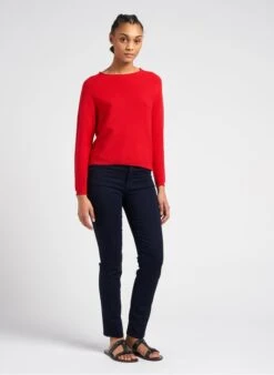 7 For All Mankind ROXANNE MAJESTY - Slim-fit Jeans Met Halfhoge Taille Katoenblend | Blauw -MORGAN Verkoop 4103017