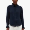 CLAUDIE PIERLOT COLOMBE FLOU - Blouse Van Crêpe Met Victoriaanse Kraag | Blauw -MORGAN Verkoop 4103081